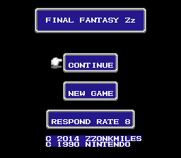Final Fantasy Zz - Hard Type Title Screen